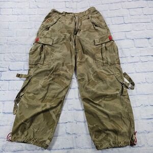 Nesi AG Cargo Pants MENS M Olive Green Camo Ripstop Tactical Type V2 Streetwear